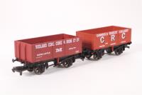 B000Rugeley 2 pack of Wagons 'Cannock and Rugeley Colliery' and 'Midland Coke and Iron' Exclusive to the Tutbury Jinny model shop
