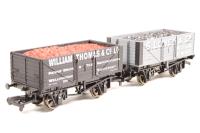Pack of Two 7-Plank Open Wagons - 'William Thomas' and 'S. Loney' Special Edition of 50 for Wessex Wagons