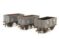 Pack of 3 Mineral Wagons in GWR Grey
