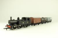 Steam train pack with GWR 14xx 0-4-2T and three wagons