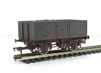 7 plank open coal wagon in BR grey (with load). Weathered