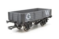 4 plank wagon 44404 in GWR grey livery with wood load