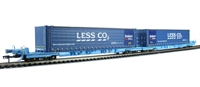 2 Megafret wagons 3368 4943 055 & 2 Stobart Rail containers. 1 container per wagon