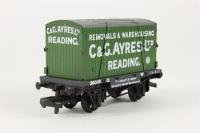 GWR Conflat A in grey 39005 with BD Container - 'C&G Ayres'