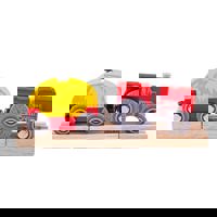 BJT495 Red Tractor and Wagon