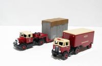 BR1002 British Railways 2 piece set - AEC Mammoth with articulated back box and Scammell tractor with low loader and crate