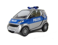 48929 Smart Polizei police car in silver & blue HO gauge
