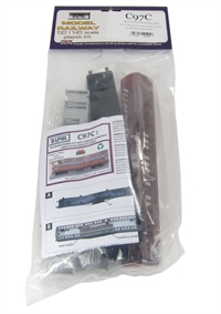 57ft Stanier coach non-corridor comp in LMS lined maroon -19194 - Plastic kit