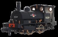 LYR 'Pug' 0-4-0ST 51229 BR Black Late Crest Steam Locomotive - DCC Sound