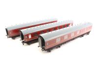 C18-A Set of 3 LMS Maroon Coaches