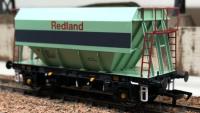 PGA 51 ton hopper wagon in Redland green with brown stripe & small logo - weathered