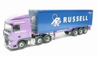 CC13234 DAF XF skeletal trailer & container "John G Russell Transport Ltd"