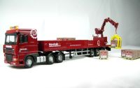 CC13235 DAF XF crane trailer & palletised load "Marshalls Plc. Elland, West Yorkshire, England
