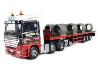CC13807 Mercedes-Benz Actros flatbed trailer/load "Maurice Hill Transport Ltd"