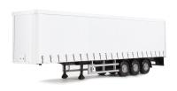 CC19910 Tri Axle Curtainside Trailer with Bars in white
