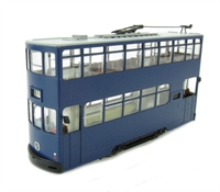 CE00607 Double deck tram car in plain blue