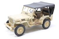 CJ2A-Beige WW2 USA Willy's Jeep - Beige with Awning