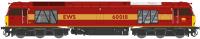 Class 60 60018 in EWS red and gold