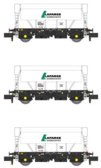 PGA 51 ton hopper wagons in LaFarge white - pack of 3 - Exclusive to Rails of Sheffield