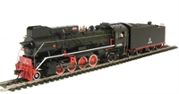 CS00302 JS Class 2-8-2 steam locomotive "Shanghai" #8384 in black & red livery (DCC ready)