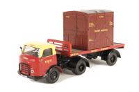 DB13 Karrier Bantam articulated flatbed "British Railways" with Type A container