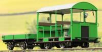 Wickham Trolley & Trailer unnumbered in BR Southern Region green - Digital Sound fitted
