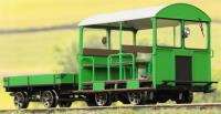 Wickham Trolley & Trailer unnumbered in BR Southern Region green