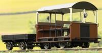 Wickham Trolley & Trailer unnumbered in GWR chocolate & cream - as preserved