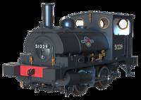LYR 'Pug' 0-4-0ST 51229 BR Black Late Crests Steam Locomotive - DCC Sound