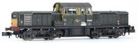 Class 17 'Clayton' D8600 in BR green with small yellow panels - weathered