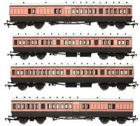 LSWR Cross Country coaches in LSWR salmon & brown - pack of 4