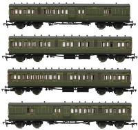 LSWR Cross Country coaches in SR Maunsell green - pack of 4