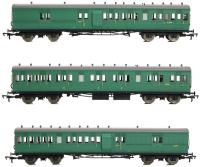 LSWR Cross Country coaches in BR Southern Region green - pack of 3
