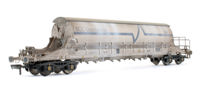 PBA tiger bogie china clay wagon in ECC International white - weathered - TRL11624