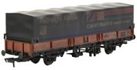 SEA covered hood wagon in Railfreight red with Cardiff Rod Mill branding - weathered - 460454