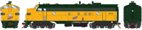 G19519 FP7A EMD 218 of the Chicago and North Western - digital sound fitted