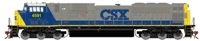 G28187 SD80MAC EMD 4591 of the CSX - digital sound fitted