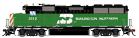 G65825 GP50 EMD 3126 of the Burlington Northern