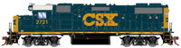 G71807 GP38-2 EMD 2721 of the CSX - digital sound fitted