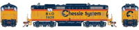 G82306 GP7 EMD 5628 of the Chessie System (B&O) - digital sound fitted