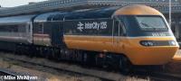 Class 43 HST pair of power cars 43184 in Intercity Swallow & 43303 in CrossCountry Trains - 'Celebrity Set'