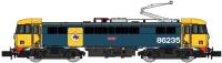 Class 86 86235 'Novelty' in BR 'Rainhill 150' blue & yellow
