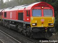 Class 66 66009 in DB Cargo UK red - Limited Edition