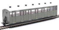 Lynton and Barnstaple third class coach in olive green - unnumbered