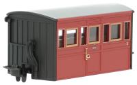 4-wheel Ffestiniog 'Bug Box' third class coach No.5 in FR plain red (1970s/80s condition)