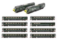 GWR-HST-BUNDLE Set of 10 GWR TT:120 Class 43 HST Train Pack & Coaches