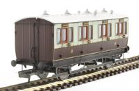 4 wheel composite (1st/3rd) 3654 in LNWR livery - with working lighting