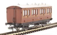 4 wheel 1st 499 in LBSCR umber - with working lighting