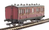 4 wheel (ex 6 wheel) composite lavatory (1st/3rd) 9531 in LMS Crimson Lake - with working lighting