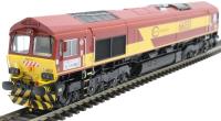 Class 66 66033 in Euro Cargo Rail livery with EWS branding - Digital Fitted